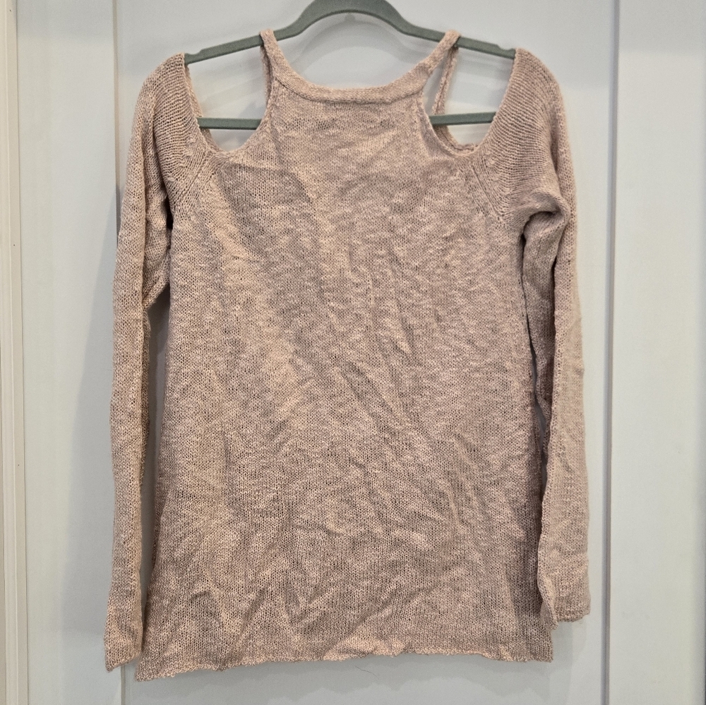 Pink Rose Dusty Pink Cold-Shoulder Long Sleeve Top - Picture 5 of 5